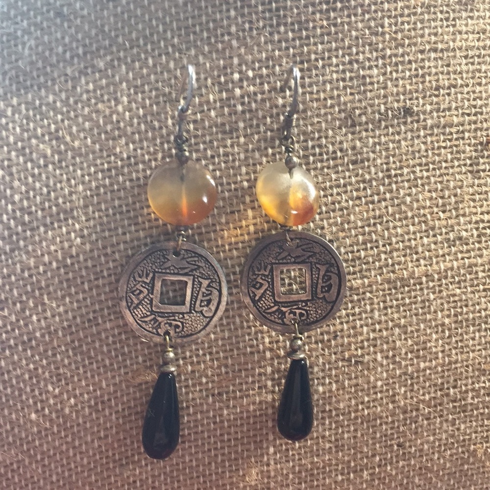Chinese sterling silver earrings